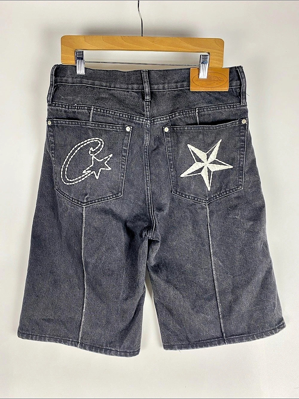 Corteizc -Star Denim Shorts Men’s Size L Black